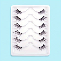 6 Pairs Natural Looking Cat Eye False Lashes for Makeup