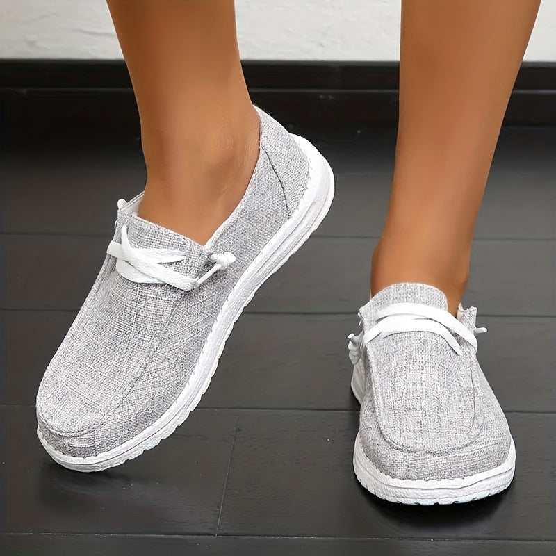 Women's Lightweight Canvas Lace-Up Sneakers