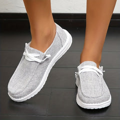 Women's Lightweight Canvas Lace-Up Sneakers