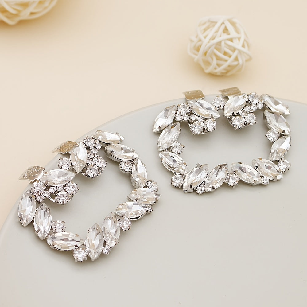 Rhinestone Shoe Clips DIY Floral Shoe Buckle Wedding Party