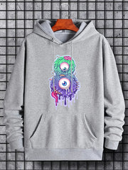 Men's Monster Graphic Hoodie Casual Stretch Breathable Hooded Sweatshirt