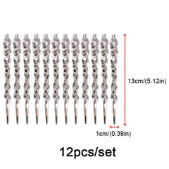 12pcs Christmas Faux Icicle Decor Transparent Hanging Ornaments