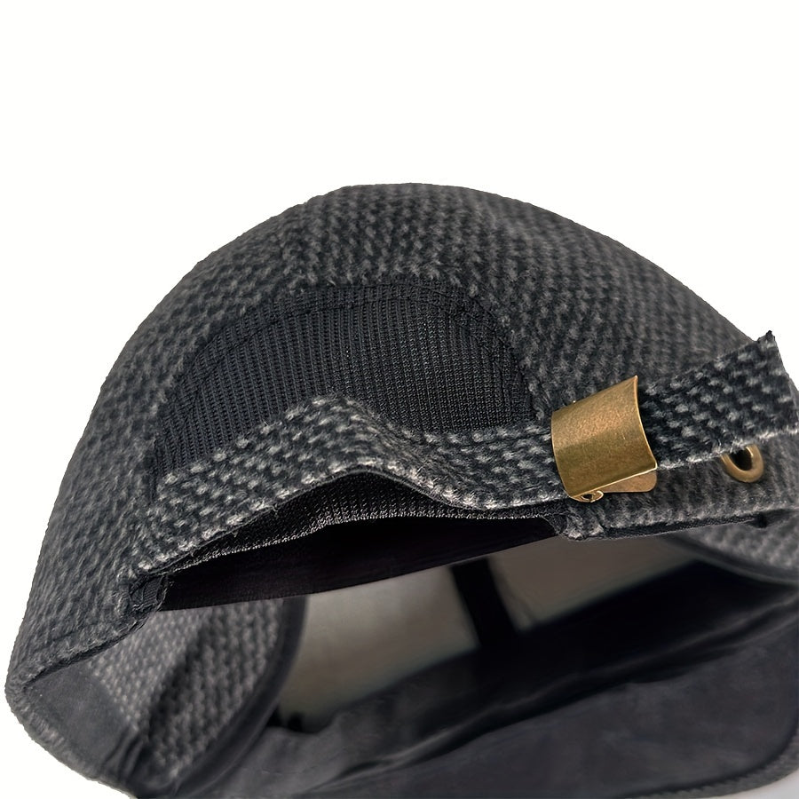 Men's Coldproof Baseball Cap with Ear Flap, Adjustable Outdoor Sports Hat