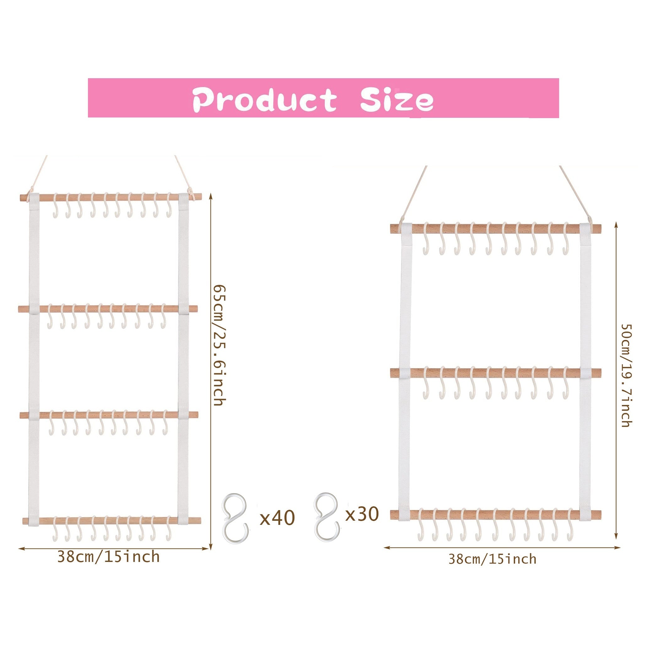 Wall Hanging Headband Holder Room Decoration Organizer Storage Rack