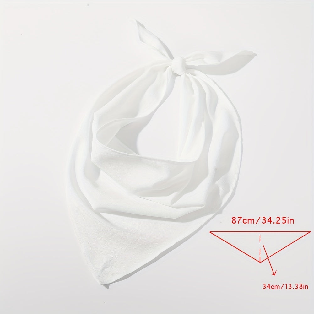 Plain Triangle Scarf & Casual Headscarf Thin Turban for Women