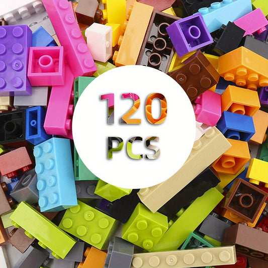 120pcs Building Blocks Assorted Colors Compatible with Most Brands