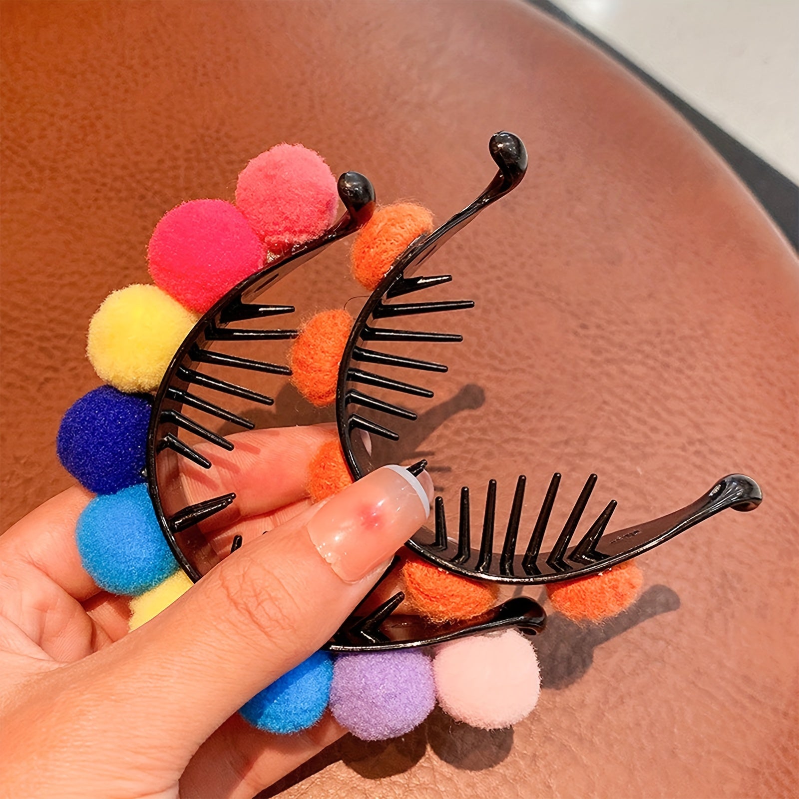 Plush Ball Hair Clip Ponytail Buckle for Baby Girls