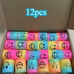 12/25pcs Mini Color Fidget Spinner Set Mixed Colors Mini Face Spring Spinners