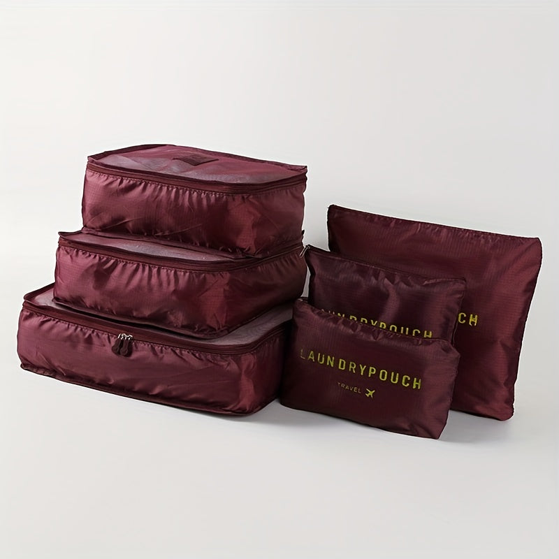 6pcs Set Travel Organizer Foldable Clothes Storage Bags
