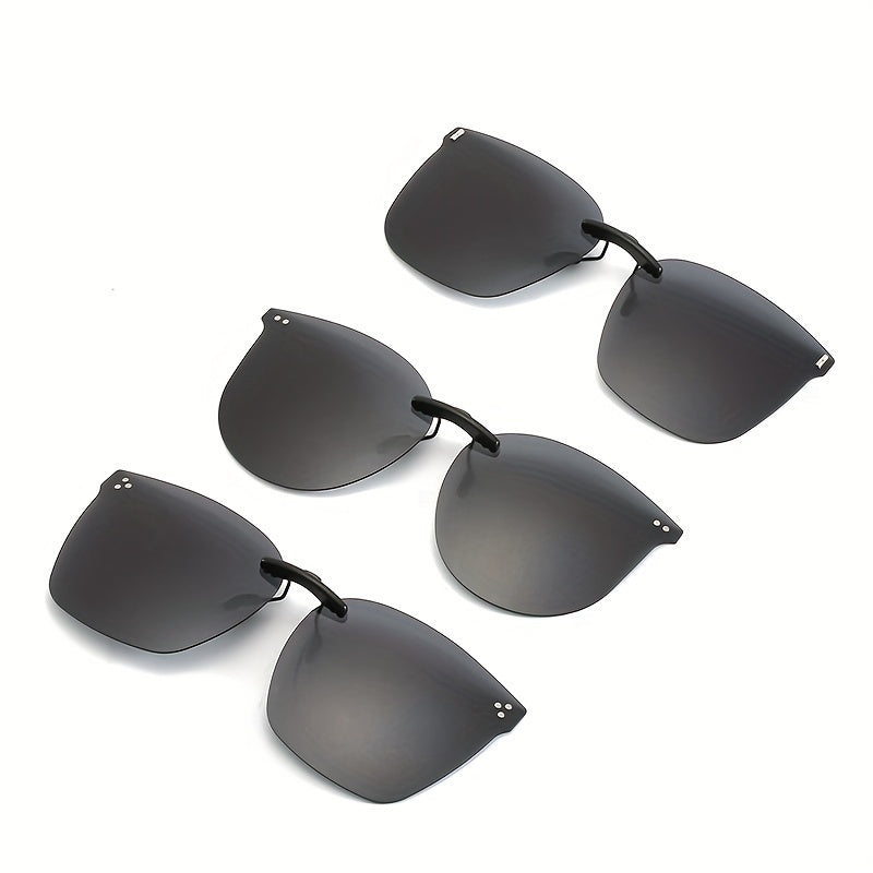 Men's Clip on Flip Up Polarizing Sunglasses Driving Glasses
