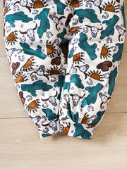Autumn Newborn Baby Jumpsuit Western Cowboy Graphic Onesie Clothes