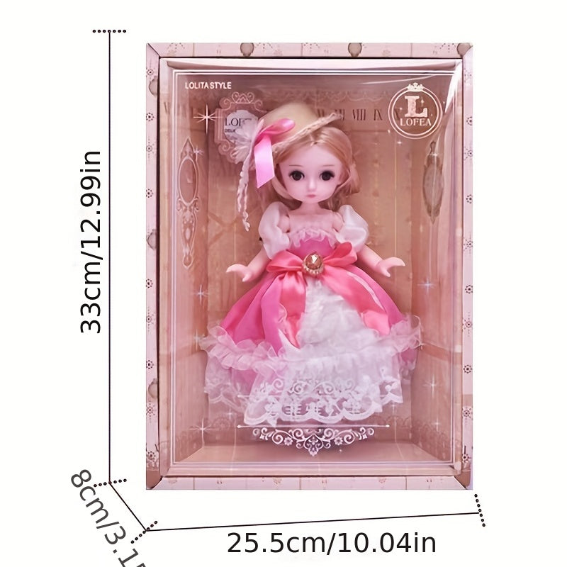 Adorable 13 Joints Sweet Doll with Realistic 3D Eyelashes and Hair
