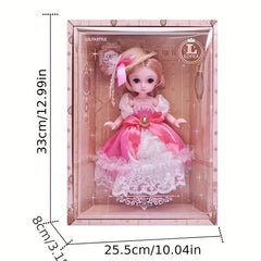 Adorable 13 Joints Sweet Doll with Realistic 3D Eyelashes and Hair