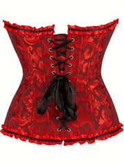 Baroque Jacquard Frill Trim Corset