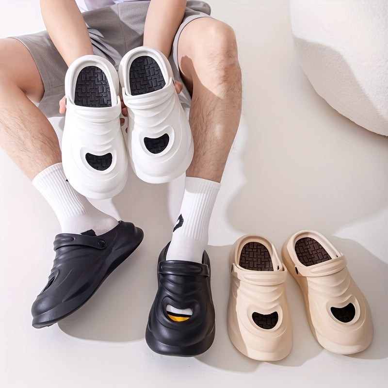 Men's Closed Toe Slip On Platform Clogs Sandals