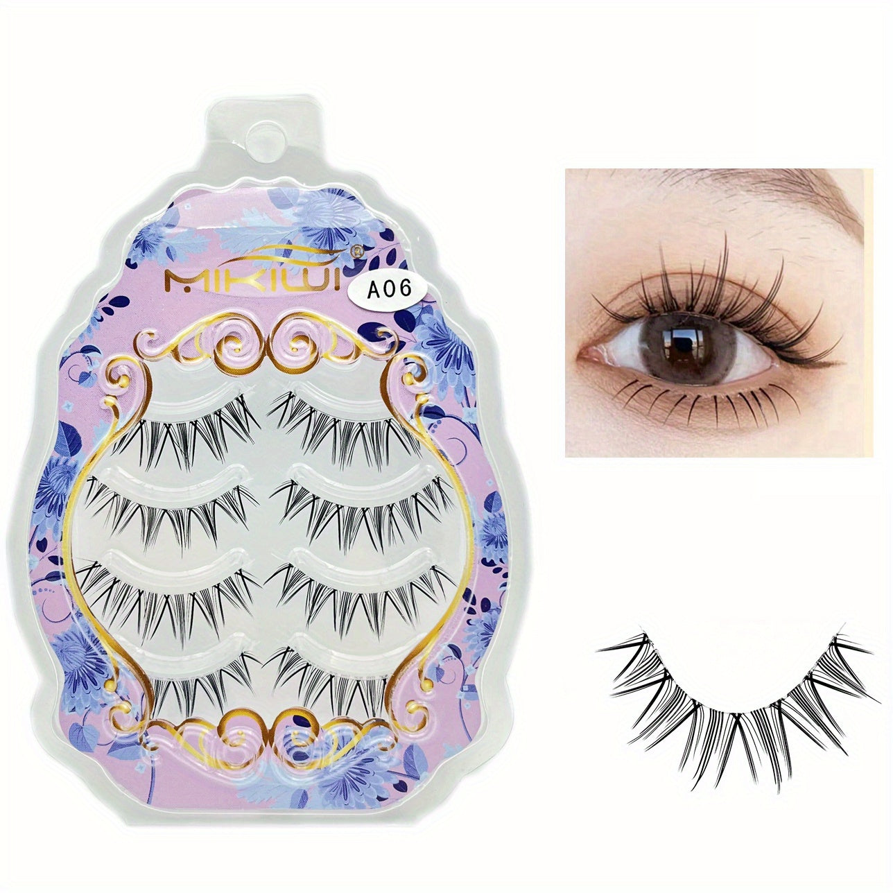 Spiky Anime False Eyelashes - Natural Look Japanese Lashes