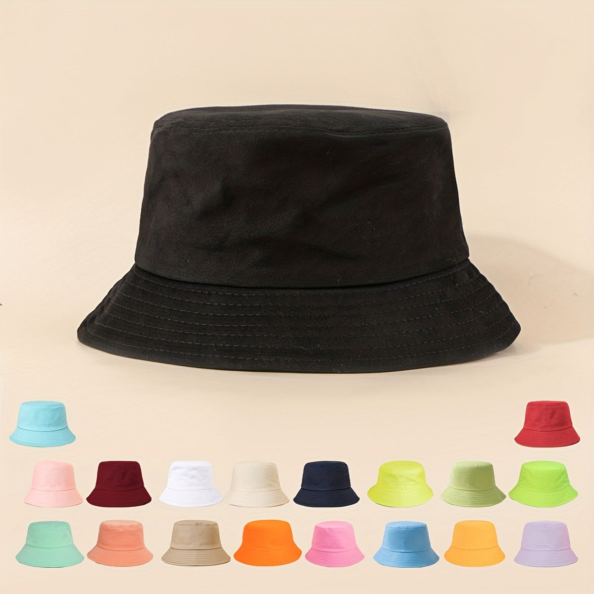 Candy Casual Bucket Hat Unisex Sun Hat Outdoor Sunshade Lightweight