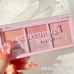 3 Colors Blush Palette Natural Nude Rouge Highlighting Contouring