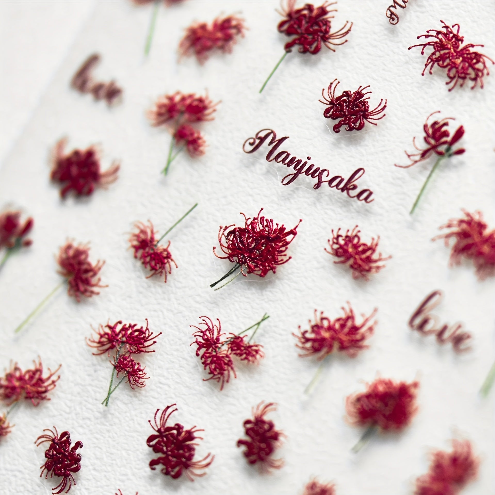Elegant Floral Saffron Nail Art Stickers