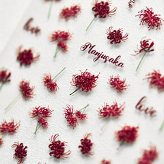 Elegant Floral Saffron Nail Art Stickers
