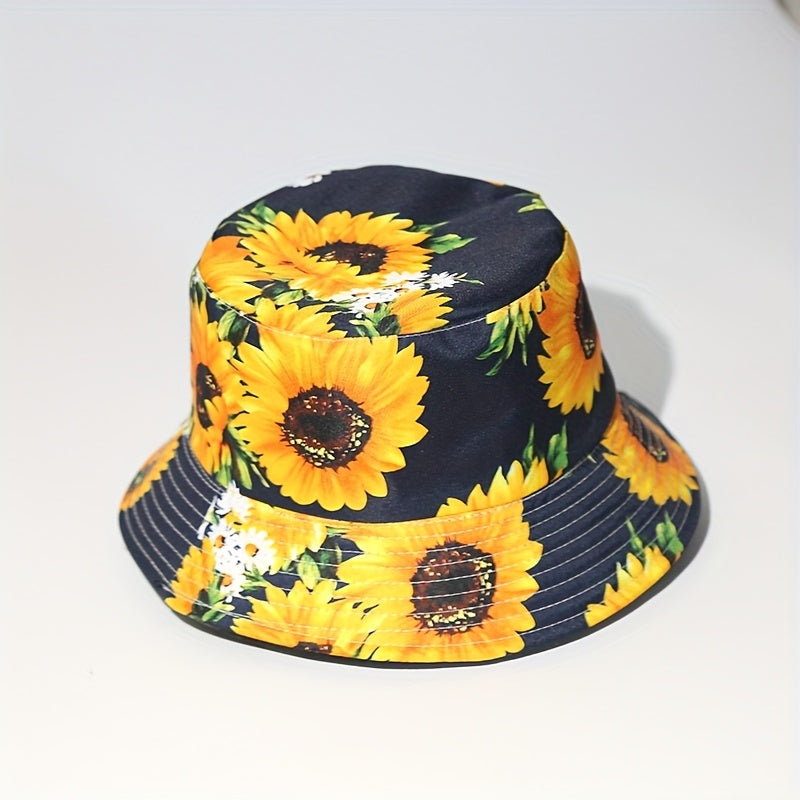 Chrysanthemum Bucket Hat Double Sided Sun Hat For Men Women