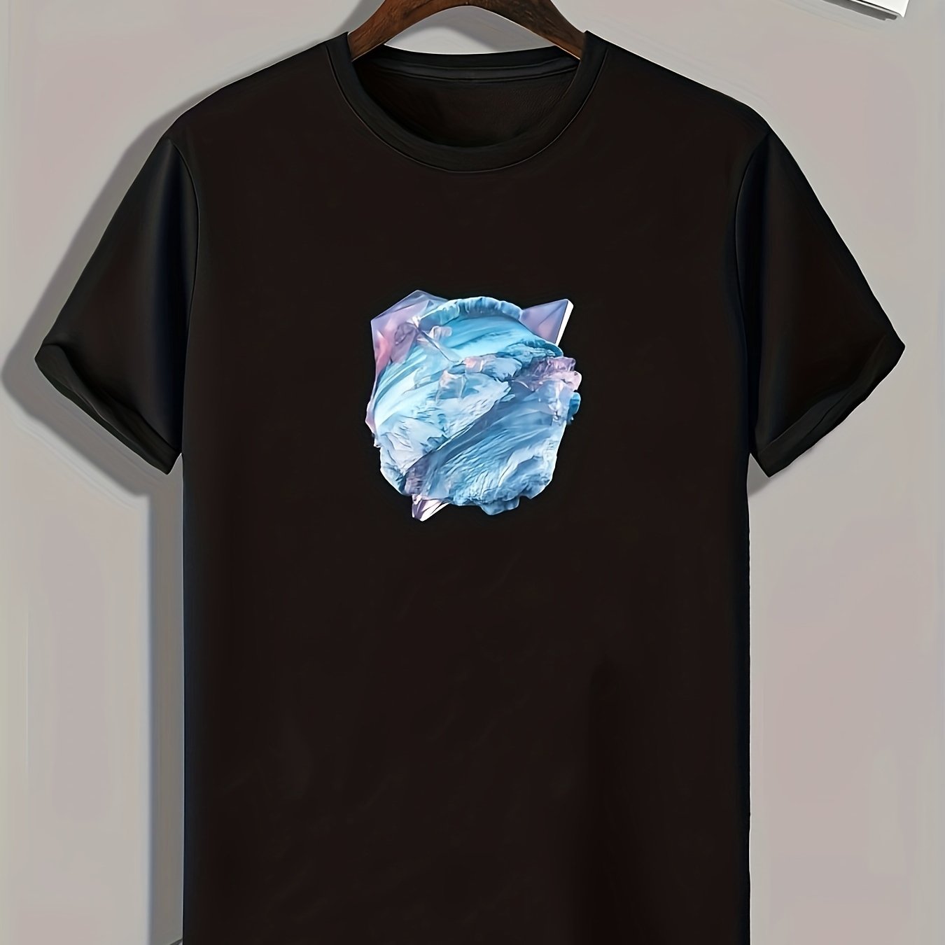 Abstract Pattern Men's Comfy T shirt Active Slightly Stretch Tee