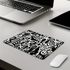 Dark Flower & Grass Small Desktop Mouse Pad Office Home Computer Accessories Pad