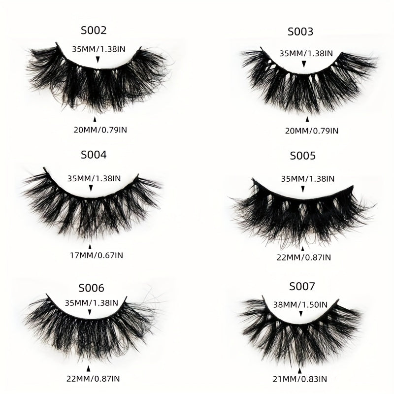 14 Pairs Faux Mink Lashes Thick Fluffy Dramatic Volume Reusable Makeup