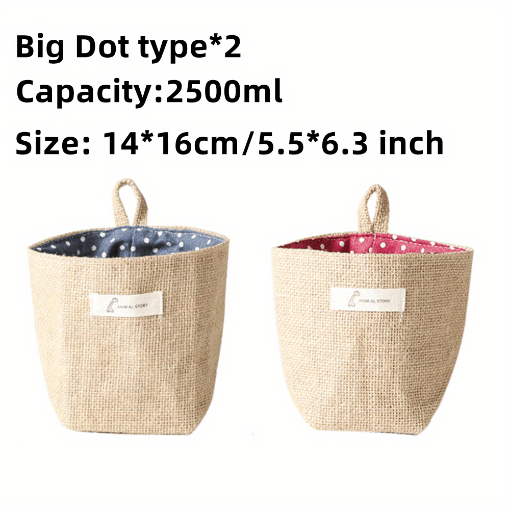 Cotton Linen Flower Pot Small Hemp Bag Hanging Bag Storage Organizer