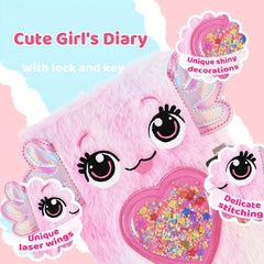 Girls' Diary with Lock and Key School Travel Notebook Gift Set