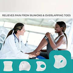Toe Separators for Bunions and Crooked Toes - Set of 4 Gel Straighteners