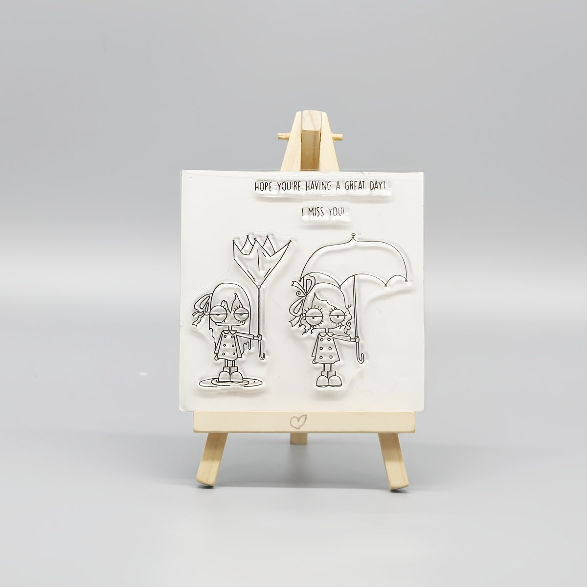Girls Cartoon Clear Stamp for Card Making and Scrapbooking