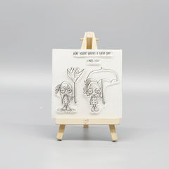 Girls Cartoon Clear Stamp for Card Making and Scrapbooking