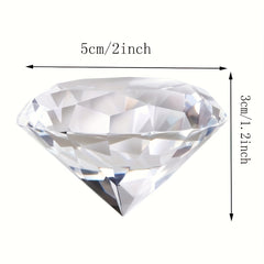 Crystal Faceted Diamond Paperweight Wedding Favor Decor