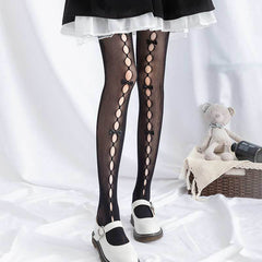 Fishnet Tights Hollow Out High Waist Mesh Pantyhose Women's Stockings