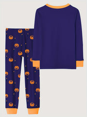 Skeleton Pattern Kid's Pajamas Halloween Style PJ Set
