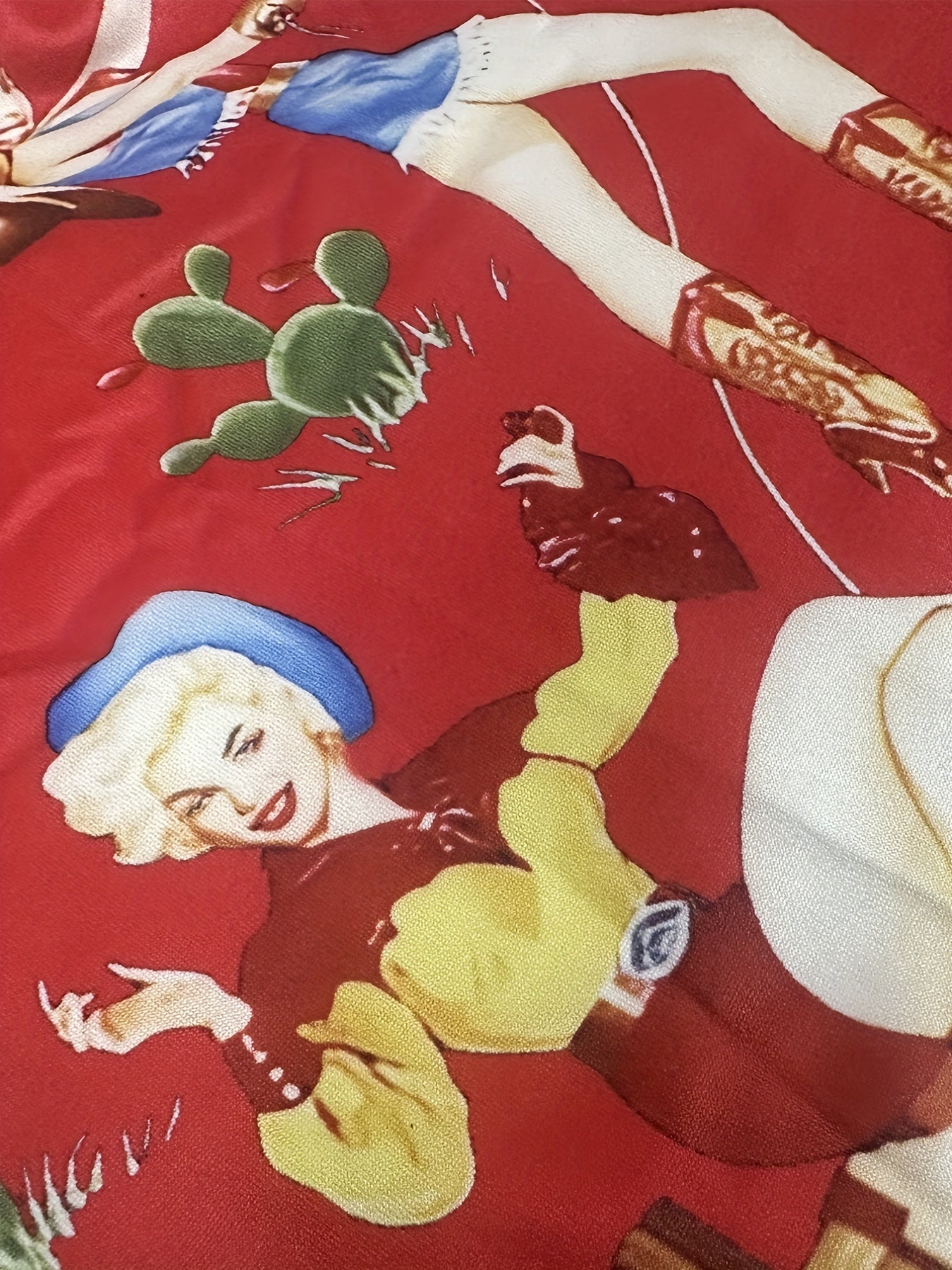 Cartoon Print High Rise Skinny Leggings
