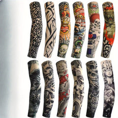Summer Personality Flower Arm Tattoo Sleeve for Cycling