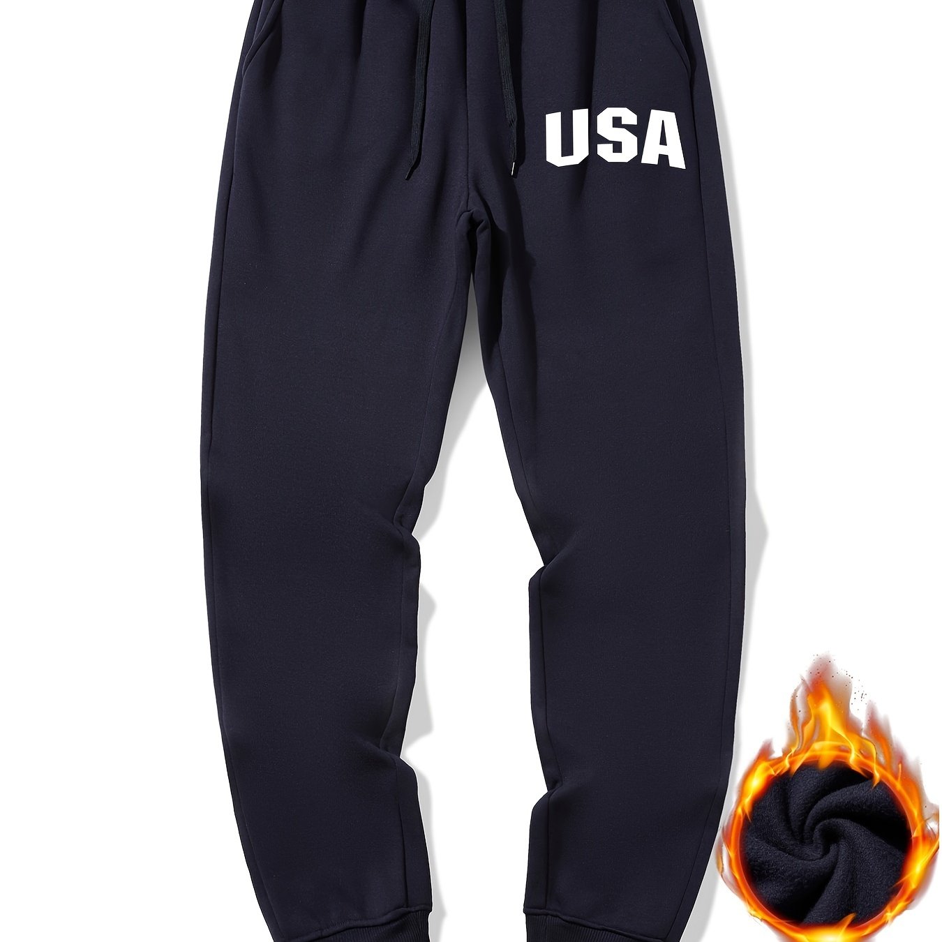 Men's Graphic Sherpa Fleece Drawstring Sweatpants