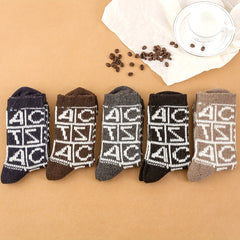 Men's Striped Pattern Crew Socks Breathable Casual Outdoor Unisex Socks