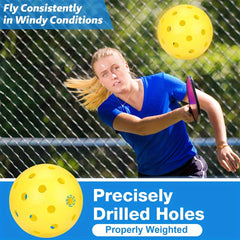USAPA Approved Outdoor Pickleball Balls 6 Pack Yellow Pickle Balls