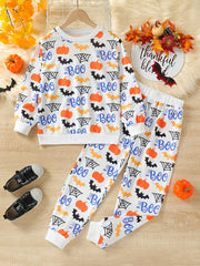 Boy's Halloween Style 2pcs Outfit Set for Fall