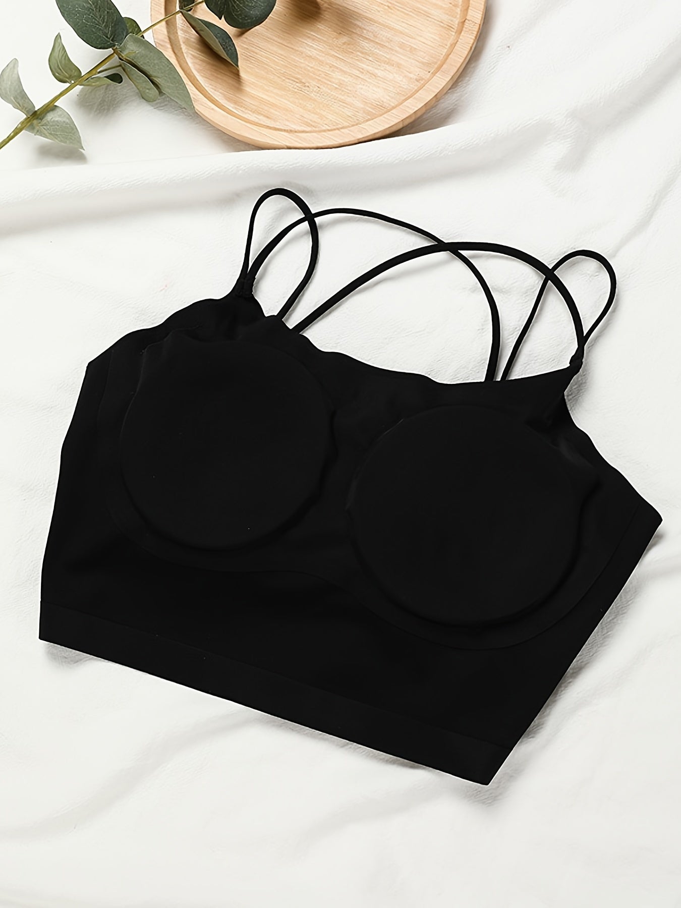 Sexy Seamless Cami Top Criss Cross Back Crop Tank Top Women's Lingerie