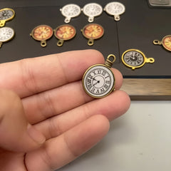 3pcs Mini Retro Clocks for Dollhouse Decoration Collection