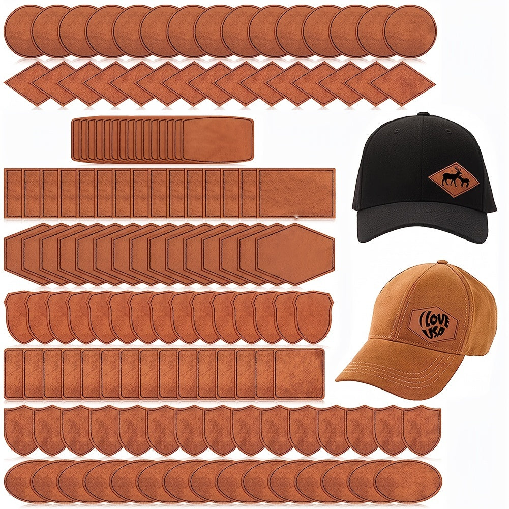 Assorted Laser Print Leatherette Patches, Custom Hot Press Iron On Sewing