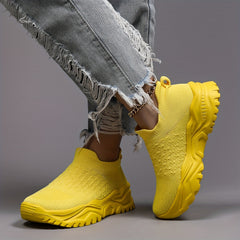Soft Thick Bottom Mesh Breathable Woven Shoes