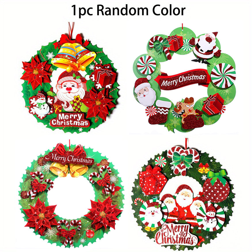 35 99 Cm Christmas Bow Wreath Garland Ornament Paper Pendant for Holiday Decor