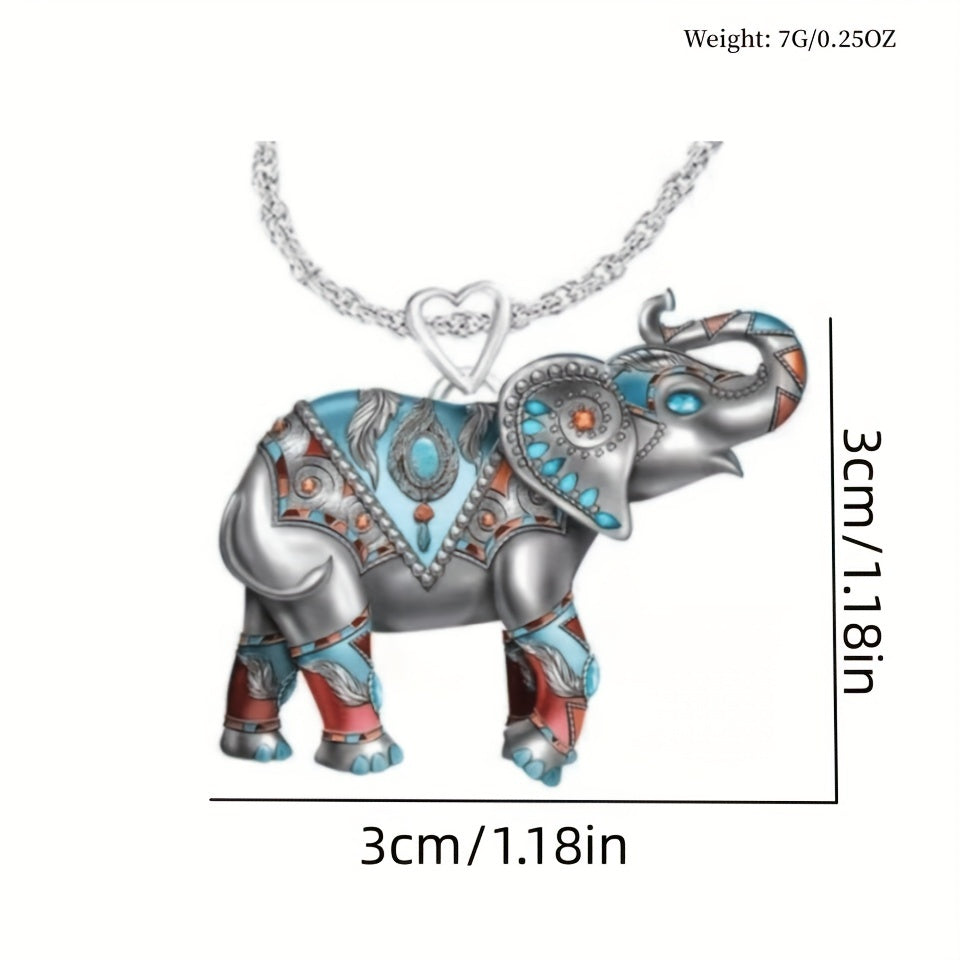 Elephant Pendant Necklace Jewelry Accessories Men Women