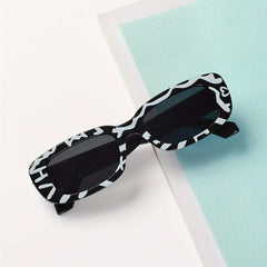 Y2K Rectangle Sunglasses Mod Matte Anti Glare UV400