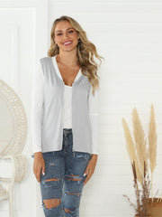 Solid Zipper Casual Long Sleeve Jacket Women's Coat